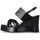 Chaussures Femme Sandales et Nu-pieds Liu Jo Sandales compensées avec strass Noir