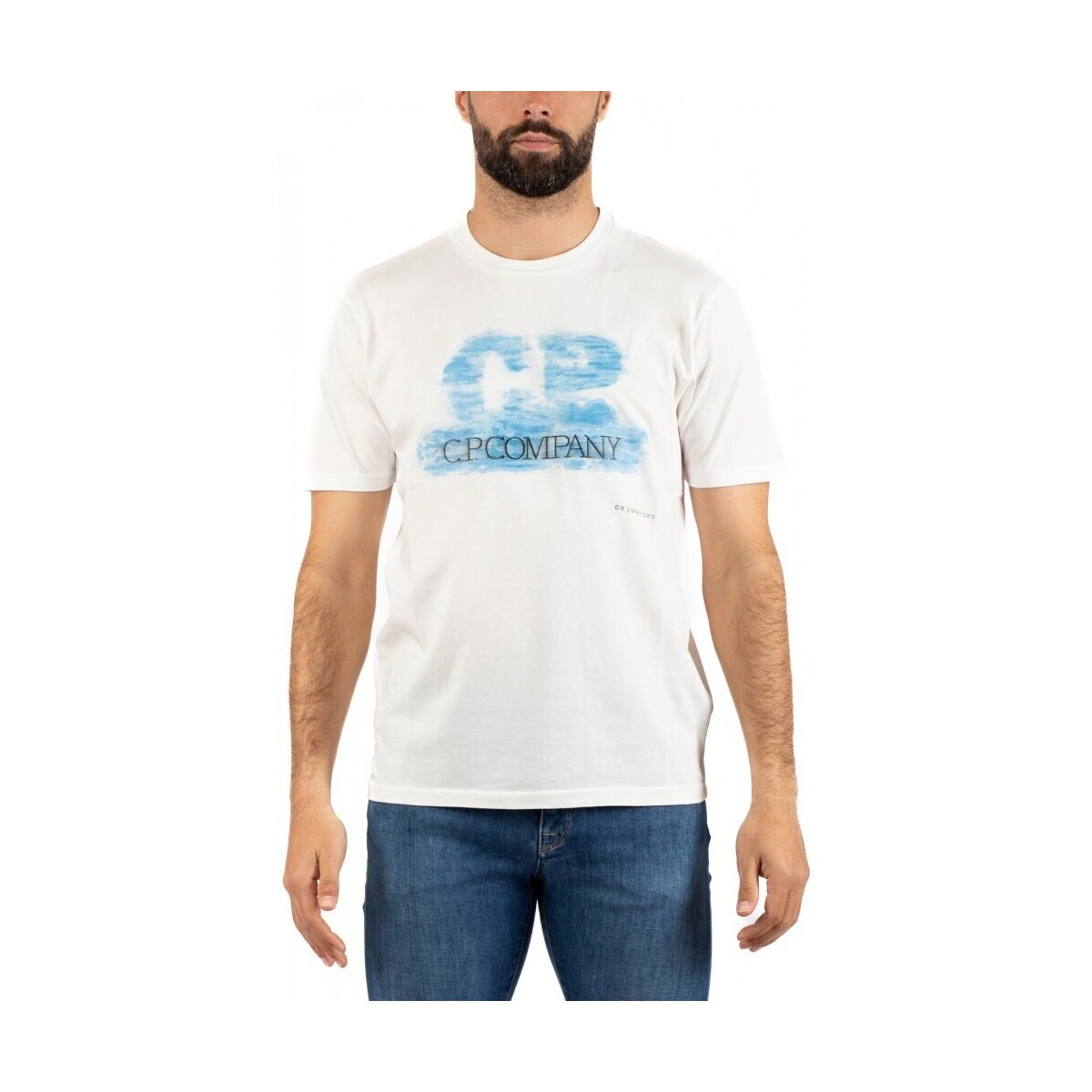 Vêtements Homme T-shirts & Polos Cp Company T-SHIRT double-sided HOMME C.P COMPANY Blanc