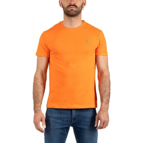 Vêtements Homme T-shirts & Polos Ralph Lauren T-SHIRT HOMME ORANGE