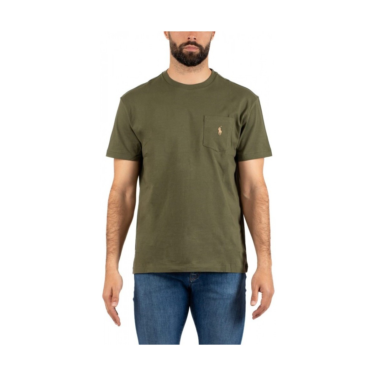 Vêtements Homme T-shirts & Polos Ralph Lauren T-SHIRT HOMME Vert