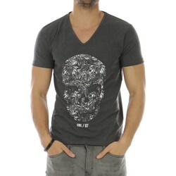 Vêtements Homme T-shirts & Polos Hopenlife T-shirt manches courtes col V ALUNO gris anthracite