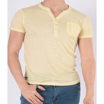 Vêtements Homme T-shirts & Polos Hopenlife T-shirt manches courtes col V POTORK jaune