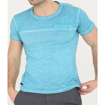 Vêtements Homme T-shirts & Polos Hopenlife T-shirt manches courtes col rond WEATHER bleu