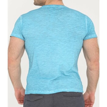 Hopenlife T-shirt manches courtes col rond WEATHER bleu