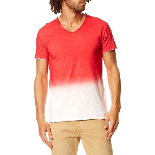 Vêtements Homme T-shirts & Polos Hopenlife T-shirt coton manches courtes col V ANORITH corail