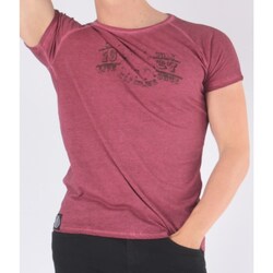 Vêtements Homme T-shirts & Polos Hopenlife T-shirt manches courtes col rond YOLO rose rouge