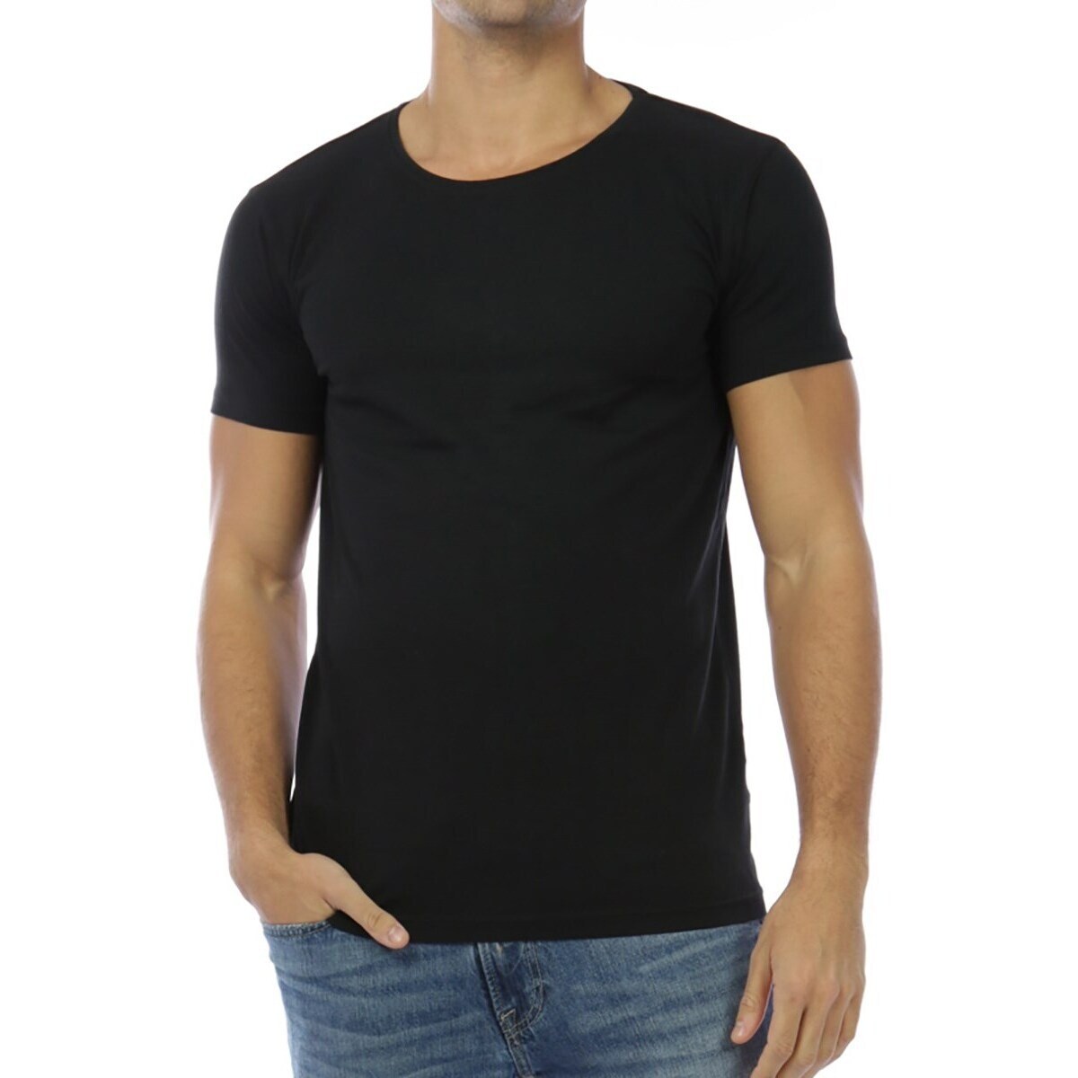 Vêtements Homme T-shirts & Polos Hopenlife T-shirt manches courtes col rond LYNOLEUM noir
