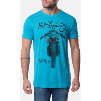 Vêtements Homme T-shirts & Polos Hopenlife T-shirt manches courtes CAFE bleu turquoise