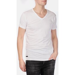 Vêtements Homme T-shirts & Polos Hopenlife T-shirt manches courtes col V LAXUS blanc