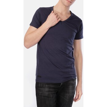 Vêtements Homme T-shirts & Polos Hopenlife T-shirt manches courtes col V LAXUS bleu marine