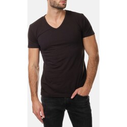 Vêtements Homme T-shirts & Polos Hopenlife T-shirt manches courtes col V LAXUS noir