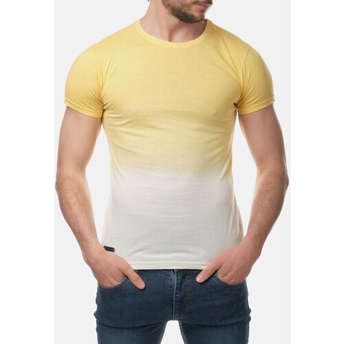 Vêtements Homme T-shirts & Polos Hopenlife T-shirt coton manches courtes col rond RANGA moutarde
