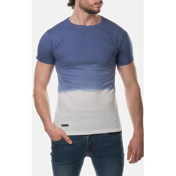 Vêtements Homme T-shirts & Polos Hopenlife T-shirt coton manches courtes col rond RANGA bleu marine