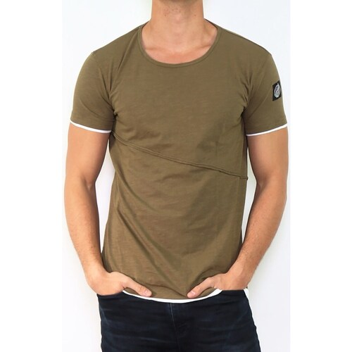 Vêtements Homme T-shirts & Polos Hopenlife T-shirt manche courte col rond SAGAT vert kaki