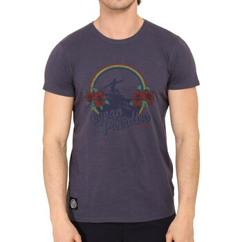 Vêtements Homme T-shirts & Polos Hopenlife T-shirt manches courtes col rond MATHEO bleu marine