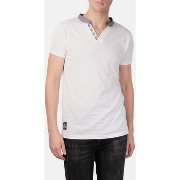Vêtements Homme T-shirts & Polos Hopenlife T-shirt manches courtes col V ONDINE blanc