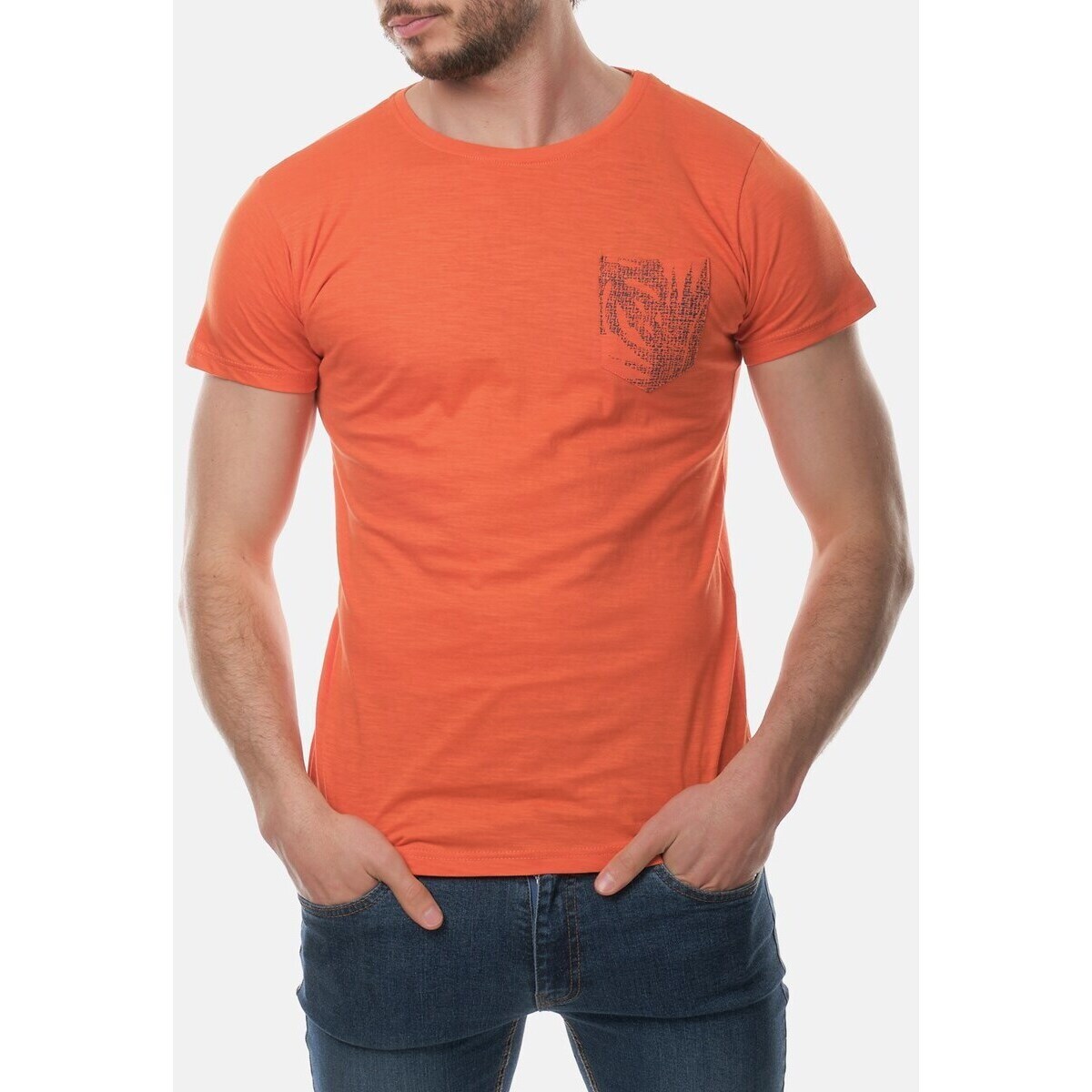 Vêtements Homme T-shirts & Polos Hopenlife T-shirt coton manches courtes col rond SHANKS orange
