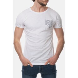 Vêtements Homme T-shirts & Polos Hopenlife T-shirt coton manches courtes col rond SHANKS blanc