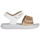 Chaussures Fille Sandales et Nu-pieds Geox SANDALE FILLE  VELCRO LIGHTFLOPPY WHITE/GOLD Blanc