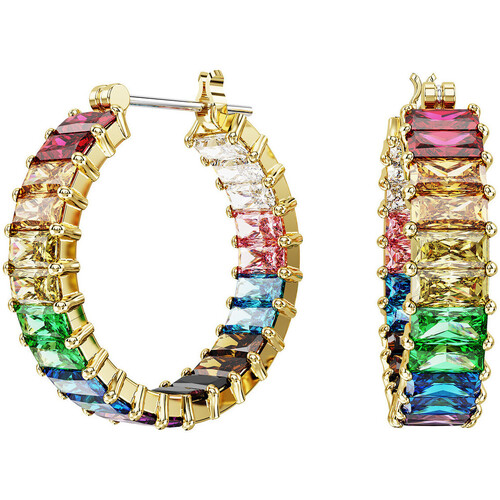 Montres & Bijoux Femme Boucles d'oreilles Swarovski Créoles  Matrix multicolores Jaune