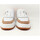 Chaussures Baskets mode D.Franklin BASKET COURT BLANC ORANGE Orange