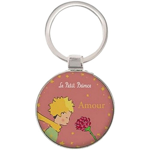 Accessoires textile Porte-clés Kiub Porte clefs rond en métal le Petit Prince - Amour Rose