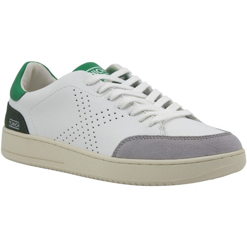 Chaussures Homme Multisport Munich X Court 05 Sneaker Uomo White Grey Green 8837005 Blanc