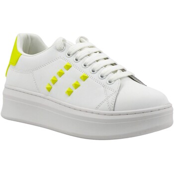 chaussures gaëlle paris  sneaker donna giallo fluo bianco gacaw00023 