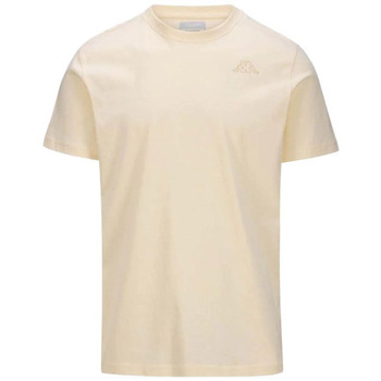 Vêtements Homme T-shirts & Polos Kappa TEE SHIRT CAFERS SLIM BEIGE - WHITE MILK/BEIGE - XL Multicolore
