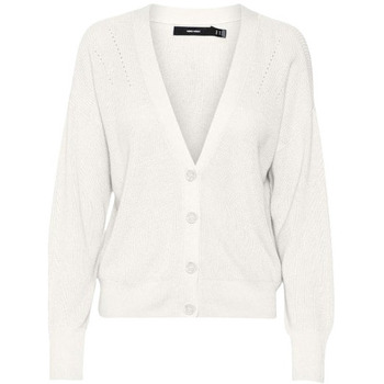 Vêtements Femme Pulls Vero Moda CARDIGAN LS SHORT V-NECK - SNOW WHITE - M Multicolore