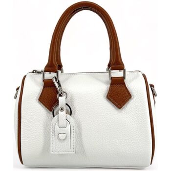 Sacs Femme clutch with logo vivienne westwood bag Oh My Bag LITTLE BOOLIN BICOLORE E.L. Blanc & Camel foncé