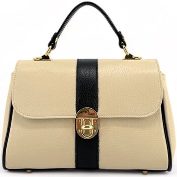Sacs Femme Gentry Portofino loop-handle leather tote bag Oh My Bag ZOE Beige & Noir