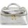 Sacs Femme Sacs porté épaule Prada logo-plaque make up bag F068X PINEAPPLE YELLOW MICA Argenté