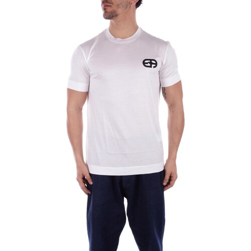 Vêtements Homme T-shirts manches courtes Emporio Armani 8N1TF5 1JUVZ Blanc