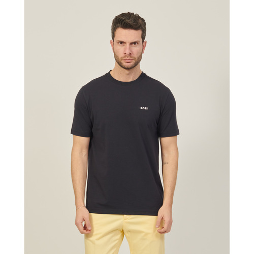 Vêtements Homme T-shirts & Polos BOSS T-shirt  casual pour hommes avec logo contrasté Bleu