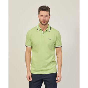 Vêtements Homme Broderie / Dentelle BOSS Polo pour hommes Paddy de  avec bords contrastés Vert