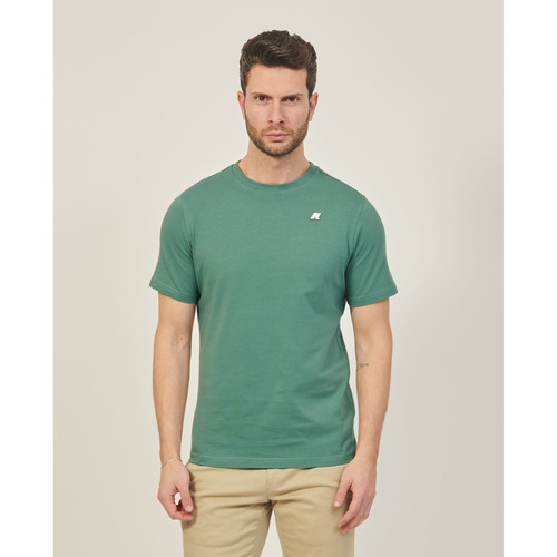 Vêtements Homme T-shirts & Polos K-Way T-shirt col rond homme Odom  avec logo Vert