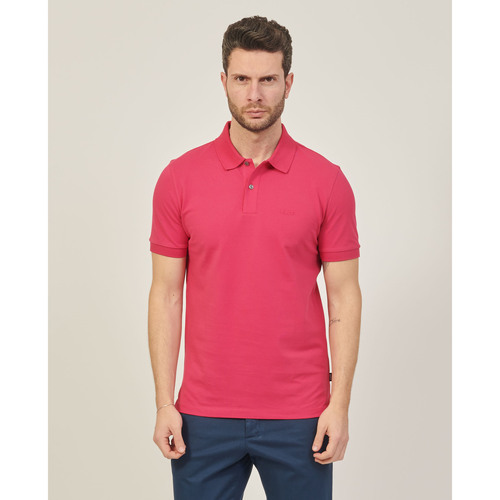 Vêtements Homme T-shirts & Polos BOSS Polo homme  en coton avec logo brodé Rose