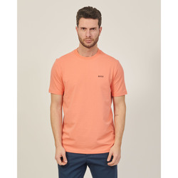 Vêtements Homme T-shirts ecru & Polos BOSS T-shirt  casual pour hommes avec logo contrasté Orange