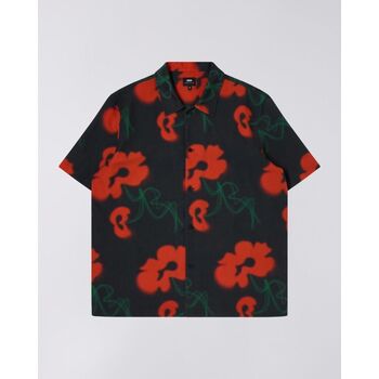 chemise edwin  i033388.60b.67. garden-60b.67 red/black 