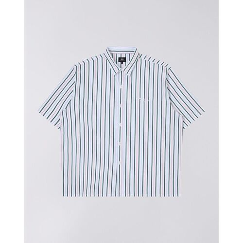 Vêtements Homme Chemises manches longues Edwin I033364.29E.67. TOLEDO-29E.67 WHITE/PINK/GREEN Blanc