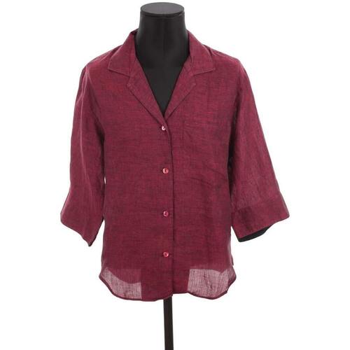 Vêtements Femme Polo Femme 34 - T0 - Xs Rose Kenzo Chemise en lin Bordeaux