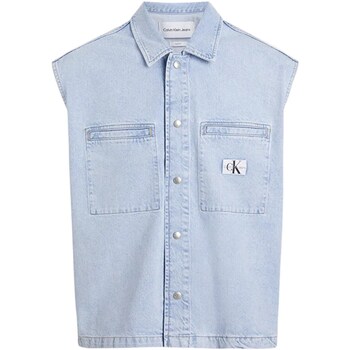Vêtements Homme Chemises manches longues Calvin Klein Jeans J30J325309 Bleu