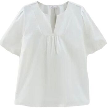 Vêtements Femme Tops / Blouses Woolrich T-shirt Flag Homme Bright Plaster White Blanc