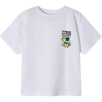 Vêtements Garçon T-shirts tekst & Polos Mayoral  Blanc