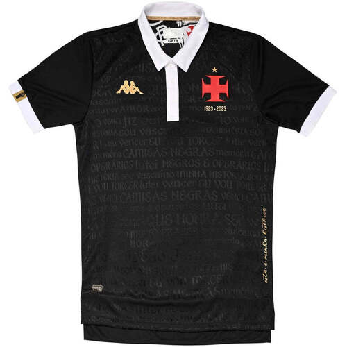 Vêtements Homme T-shirts manches courtes Kappa Maillot Kombat Pro Third Payet Vasco De Gama 23/24 Noir