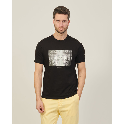 Vêtements Homme T-shirts & Polos EAX t-shirt en coton coupe régulière Noir