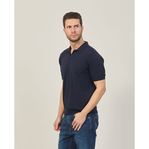 Vêtements Homme T-shirts & Polos Sette/Mezzo Polo SetteMezzo bleu en coton Bleu