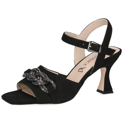 Chaussures Femme Housses de coussins Caprice Femme Chaussures, Sandales, Daim - 28318 Noir