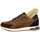 Chaussures Homme Baskets mode Exton Homme Chaussures, Sneakers en Cuir, Semelle Amovible-388 Marron